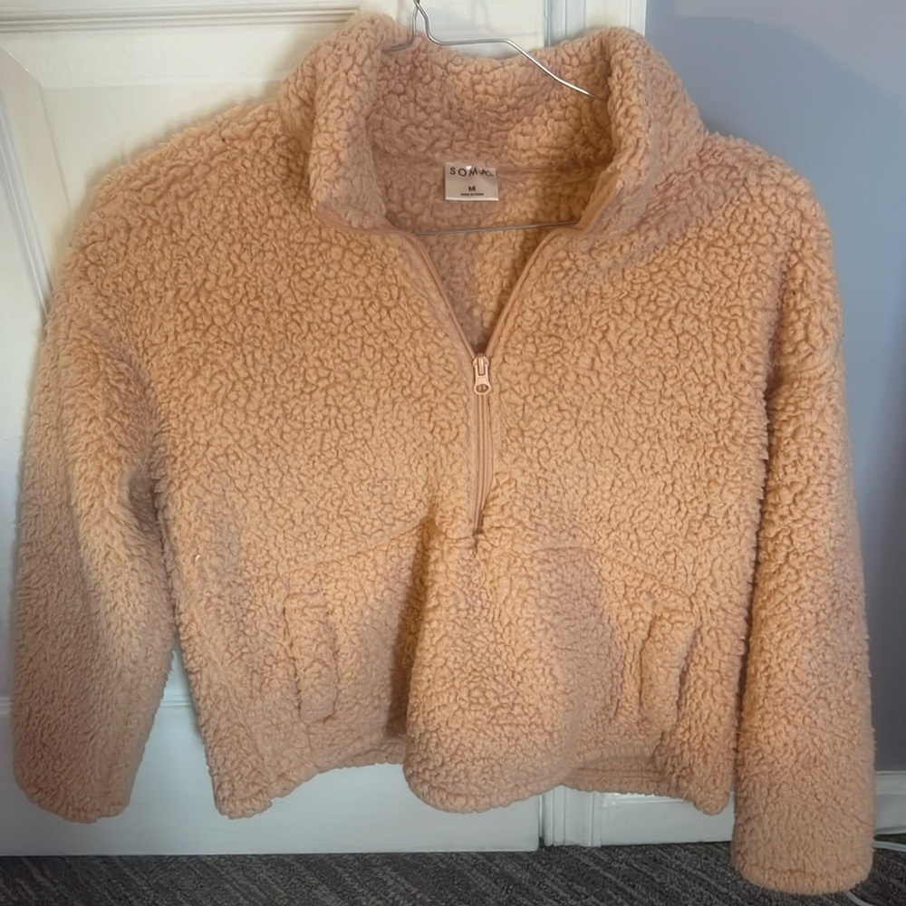 Soma Peach Cropped Puffer